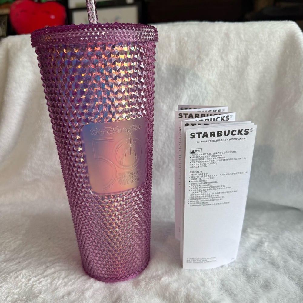 NEW Disney Starbucks 50th anniversary venti studded tumbler